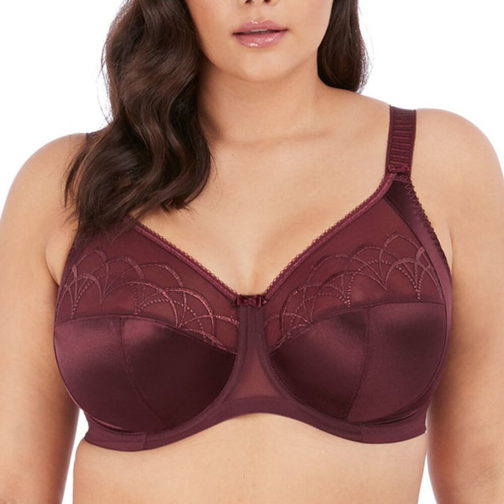Elomi Cate Full Cup Banded Bra Raisin Burgundy Size 36I
